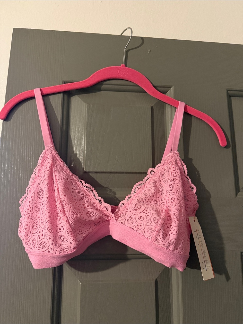 Colsie lace pink bralette medium NWT